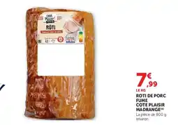 Hyper U Madrange Roti de porc fume cote plaisir offre