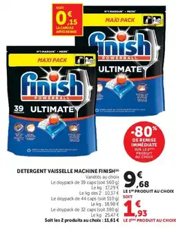 Hyper U Finish Detergent vaisselle offre