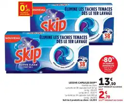 Hyper U Skip Lessive capsules offre