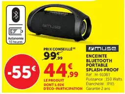 Hyper U MUSE ENCEINTE BLUETOOTH PORTABLE offre
