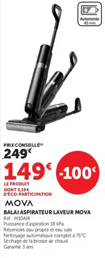 Hyper U MOVA BALAI ASPIRATEUR LAVER MOVA offre
