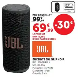 Hyper U JBL ENCEINTE JBL GRIP NOIR offre