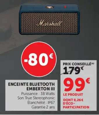 Marshall ENCEINTE BLUETOOTH EMBERTON III