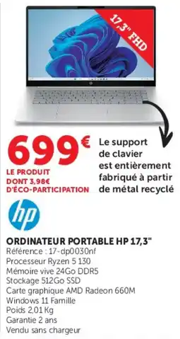 Hyper U HP Ordinateur portable 17,3" offre
