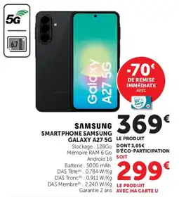 Hyper U SAMSUNG SMARTPHONE SAMSUNG GALAXY A27 5G offre