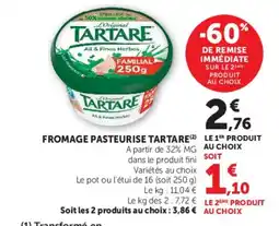 U Express TARTARE Fromage pasteurisé offre