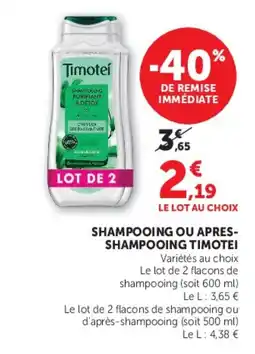 U Express Timotei Shampooing Purifiant & Detox offre
