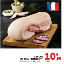 U Express LANGUE DE BOEUF ENTIÈRE offre