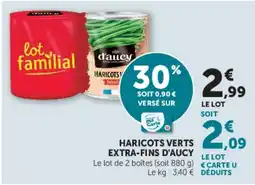U Express d'aucy Haricots verts offre