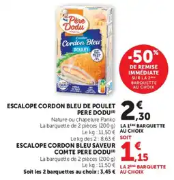 U Express Pere Dodu Escalope Cordon Bleu Poulet offre