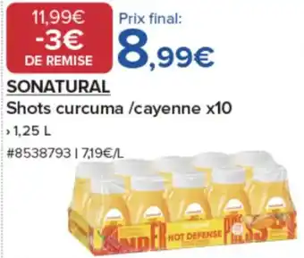 SONATURAL Shots curcuma / cayenne x10