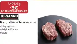 Costco KIRKLAND Signature Porc, côtes échine sans os offre