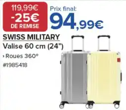Costco SWISS MILITARY Valise 60 cm (24") offre