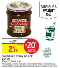 Intermarché Beyer Confiture Extra de Noël offre