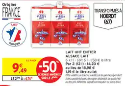Intermarché ALSACE LAIT LAIT UHT ENTIER offre