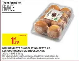 Intermarché LES GOURMANDS DE BROCÉLIANDE MINI BEIGNETS CHOCOLAT NOISETTE offre
