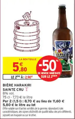 Intermarché HARAKIRI BIÈRE SAINT CRU offre