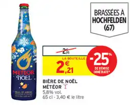 Intermarché METEOR BIÈRE DE NOËL offre
