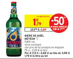 Intermarché METEOR BIÈRE DE NOËL offre