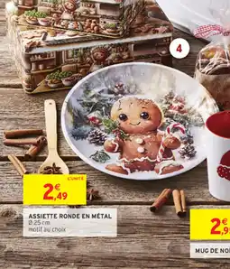 Intermarché Assiette ronde en métal offre