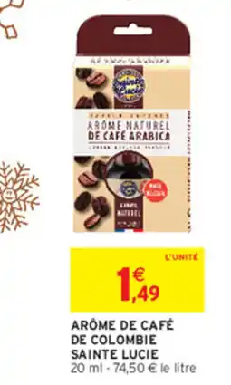 Intermarché Sainte Lucie Arôme de café de Colombie offre