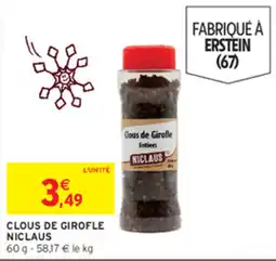 Intermarché NICLAUS Clous de Girofle offre