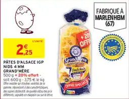 Intermarché Grand'Mère Pâtes d'Alsace IGP offre