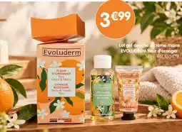 b&m Evoluderm lot gel douche + crème mains fleur d'oranger offre