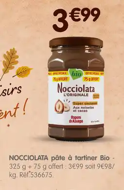 b&m Rigoni di asiago pâte à tartiner bio offre