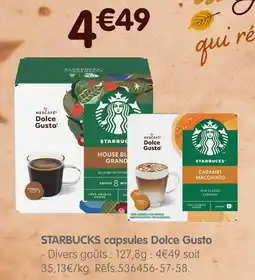 b&m Starbucks capsules dolce gusto offre