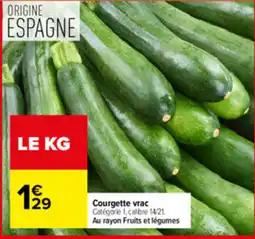 Carrefour Market Courgette vrac offre