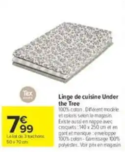 Carrefour Market Linge de cuisine Under the Tree offre
