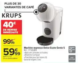 Carrefour Market KRUPS Machine expresso Dolce Gusto Genio S offre