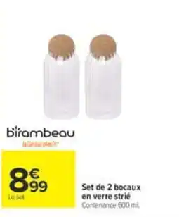 Carrefour Market birambeau Set de 2 bocaux offre