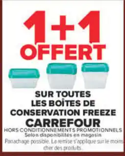 Carrefour Market Carrefour Boîtes de conservation freeze offre