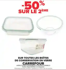 Carrefour Market Carrefour boîtes de conservation en verre offre
