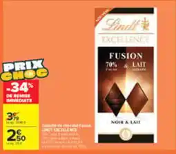 Carrefour Market Lindt Excellence Fusion offre