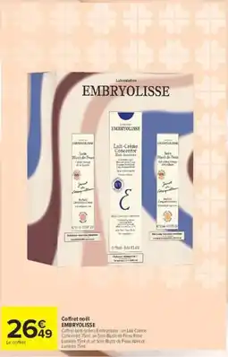 Carrefour maPara parapharmacie EMBRYOLISSE COffret noël offre