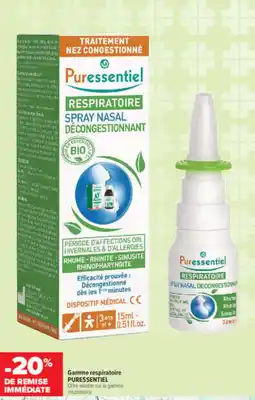 Carrefour maPara parapharmacie Puressentiel Spray nasal décongestionnant offre