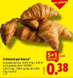 Lidl Croissant pur beurre offre