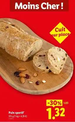 Lidl Pain sportif offre