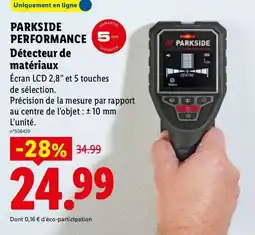 Lidl PARKSIDE Détecteur de matériaux offre