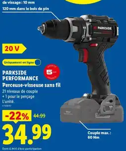 Lidl Parkside perceuse-visseuse sans fil offre