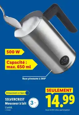 Lidl SILVERCREST Mousseur à lait offre
