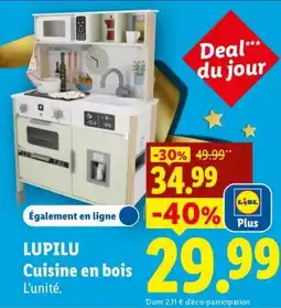 Lidl LUPILU Cuisine en bois offre