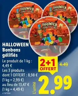 Lidl Halloween Bonbons géifiés offre
