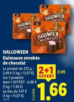 Lidl HALLOWEEN Guimauve enrobée de chocolat offre