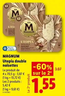 Lidl MAGNUM Utopia double noisettes offre