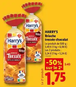 Lidl Harry's Brioches tressée chocolat offre