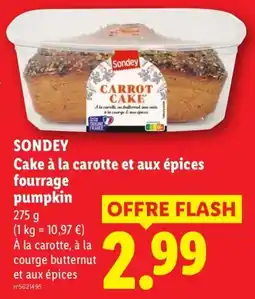 Lidl Sondey Cake à la carotte et aux épices offre